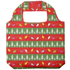 Christmas Papers Red And Green Foldable Grocery Recycle Bag by Ndabl3x