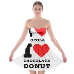 I Love Chocolate Donut Strapless Bra Top Dress by ilovewhateva