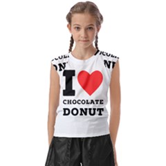 I Love Chocolate Donut Kids  Raglan Cap Sleeve Tee by ilovewhateva