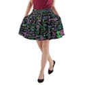 Math-linear-mathematics-education-circle-background A-Line Pocket Skirt View1