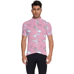 Cute-unicorn-seamless-pattern Men s Short Sleeve Cycling Jersey by Vaneshart