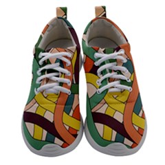 Snake Stripes Intertwined Abstract Women Athletic Shoes by Vaneshop