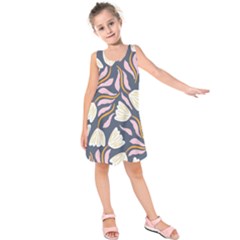 Flowers Pattern Floral Pattern Kids  Sleeveless Dress by Vaneshop