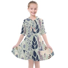 Flower Floral Pastel Kids  All Frills Chiffon Dress by Vaneshop