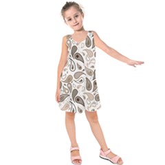 Paisley Pattern Background Graphic Kids  Sleeveless Dress by Vaneshop