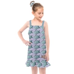 Fishes Pattern Background Theme Art Kids  Overall Dress by Vaneshop