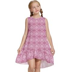 Pattern Print Floral Geometric Kids  Frill Swing Dress by Vaneshop