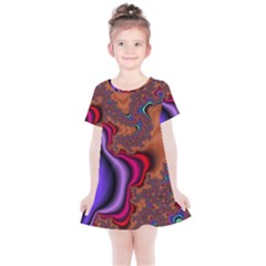 Colorful Piece Abstract Kids  Simple Cotton Dress by Vaneshop