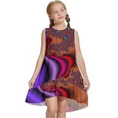 Colorful Piece Abstract Kids  Frill Swing Dress by Vaneshop