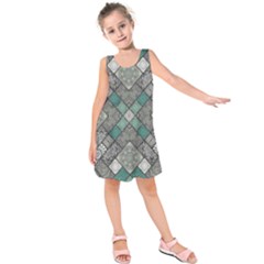 Mandala Decoration Flora Floral Flower Kids  Sleeveless Dress by Vaneshop