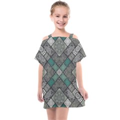 Mandala Decoration Flora Floral Flower Kids  One Piece Chiffon Dress by Vaneshop