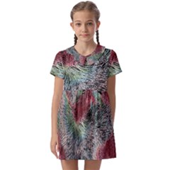 Design Pattern Scarf Gradient Kids  Asymmetric Collar Dress by Vaneshop