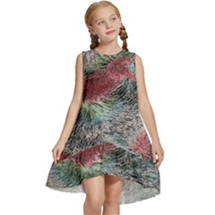 Design Pattern Scarf Gradient Kids  Frill Swing Dress by Vaneshop