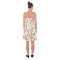 Flowers Gold Floral Ruffle Detail Chiffon Dress View2