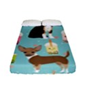 Chihuahua Bubble Kawaii Boba Tea Cute Dog Fitted Sheet (Full/ Double Size) View1