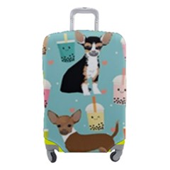 Chihuahua Bubble Kawaii Boba Tea Cute Dog Luggage Cover (small) by Wav3s