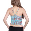 Corgis On Teal Spaghetti Strap Bra Top View2