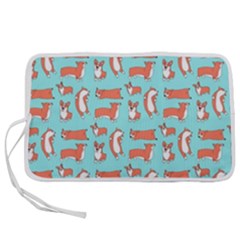 Corgis On Teal Pen Storage Case (s) by Wav3s