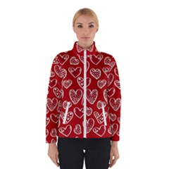 Vector Seamless Pattern Of Hearts With Valentine s Day Women s Bomber Jacket by Wav3s