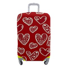 Vector Seamless Pattern Of Hearts With Valentine s Day Luggage Cover (small) by Wav3s