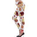 Seamless Pattern Hand Drawing Cartoon Dessert And Cake Lightweight Velour Leggings View3