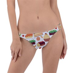 Seamless Pattern Hand Drawing Cartoon Dessert And Cake Ring Detail Bikini Bottoms by Wav3s