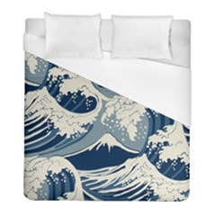 Japanese Wave Pattern Duvet Cover (full/ Double Size) by Wav3s