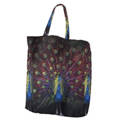 Peacock Feathers Giant Grocery Tote by Wav3s