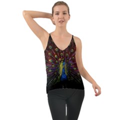 Peacock Feathers Chiffon Cami by Wav3s