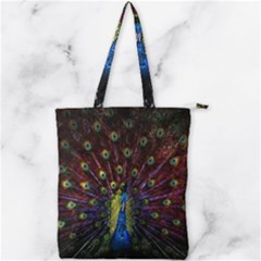 Peacock Feathers Double Zip Up Tote Bag by Wav3s