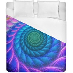 Peacock Feather Fractal Duvet Cover (california King Size) by Wav3s