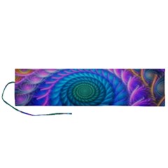 Peacock Feather Fractal Roll Up Canvas Pencil Holder (l) by Wav3s