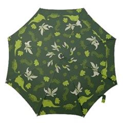 Cute Dinosaur Pattern Hook Handle Umbrellas (small) by Wav3s