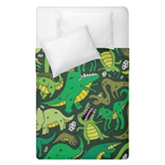 Dino Kawaii Duvet Cover Double Side (single Size) by Wav3s