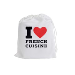 I Love French Cuisine Drawstring Pouch (large) by ilovewhateva