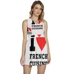 I Love French Cuisine Sleeveless High Waist Mini Dress by ilovewhateva