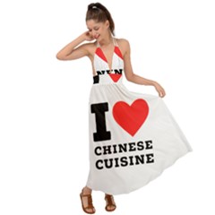 I Love Chinese Cuisine Backless Maxi Beach Dress by ilovewhateva