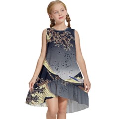 The Great Wave Off Kanagawa Japanese Waves Kids  Frill Swing Dress by Vaneshop