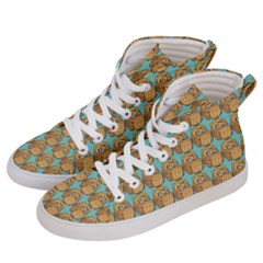 Owl Bird Pattern Men s Hi-top Skate Sneakers by Vaneshop