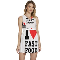 I Love Fast Food Sleeveless High Waist Mini Dress by ilovewhateva