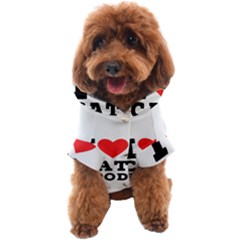 I Love Cat Food Dog Coat by ilovewhateva