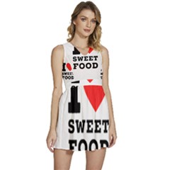 I Love Sweet Food Sleeveless High Waist Mini Dress by ilovewhateva