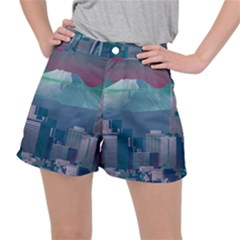 The Sun City Tokyo Japan Volcano Kyscrapers Building Women s Ripstop Shorts by Grandong