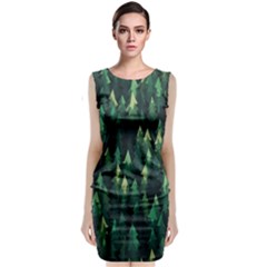 Forest Illustration Sleeveless Velvet Midi Dress by Grandong