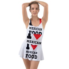 I Love Mexican Food Ruffle Top Dress Swimsuit by ilovewhateva