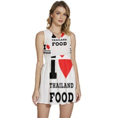 I Love Thailand Food Sleeveless High Waist Mini Dress by ilovewhateva