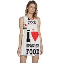 I Love Spanish Food Sleeveless High Waist Mini Dress by ilovewhateva