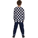 Black White Checker Pattern Checkerboard Kids  Long Sleeve Jersey View4