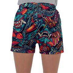 Japanese Graffiti Sleepwear Shorts by Cowasu