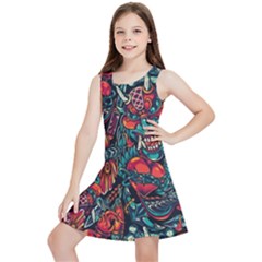 Japanese Graffiti Kids  Lightweight Sleeveless Dress by Cowasu